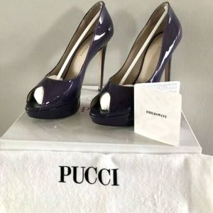 Emilio Pucci Ultra Violet Patent Leather Platform (US Size 8 / EU 38)